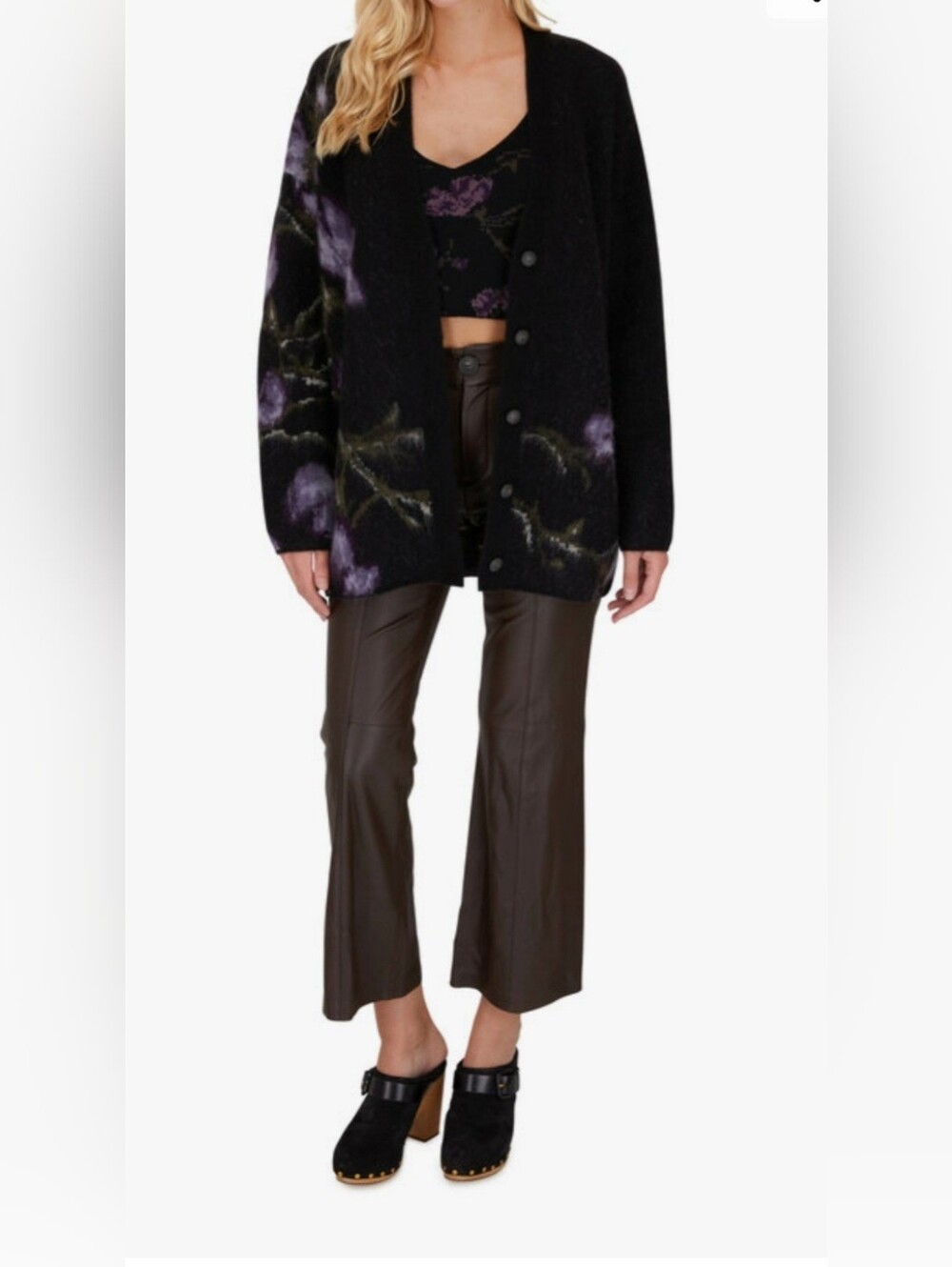 NWT Vince Orchid Jaquard Cardigan Medium